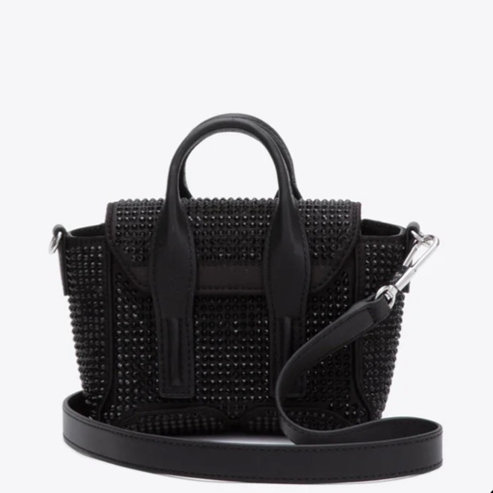 Black Studded Pashli Nano Satchel - Picture 3 of 5